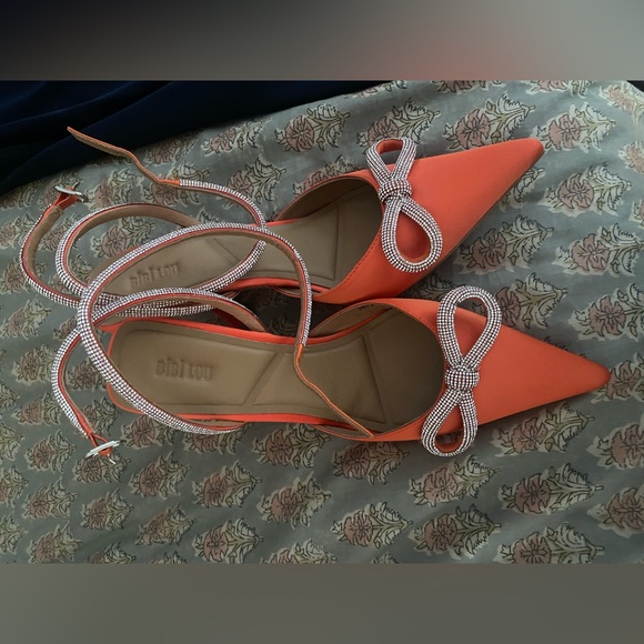 Bibi Lou Alessia bow heels - orange - Picture 3 of 7